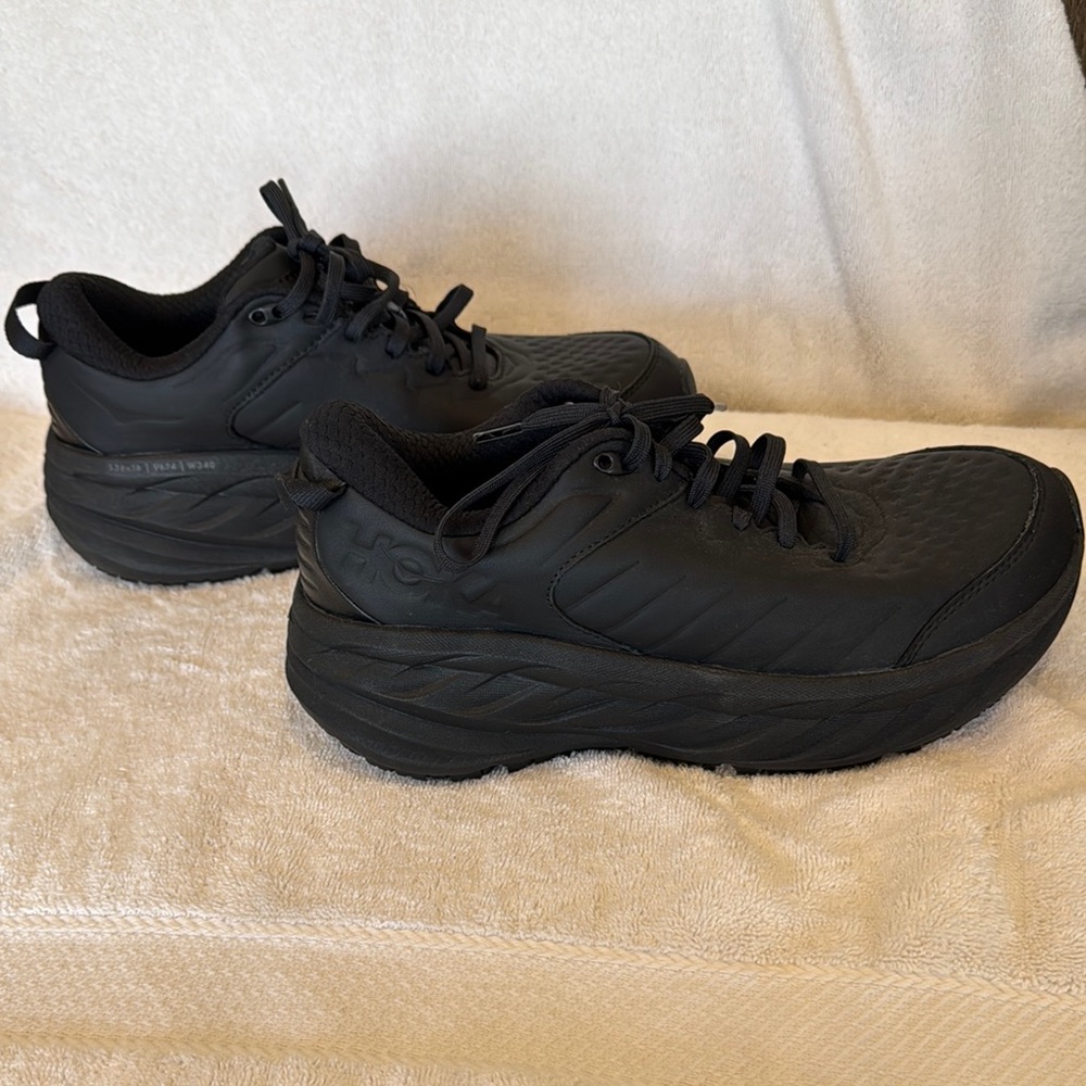 Hoka Black Athletic Shoes- Nonslip